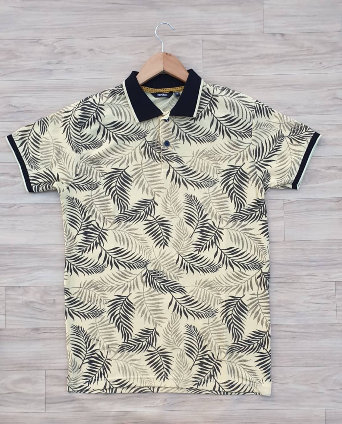 Cotton Polo Neck Men Printed T-Shirt