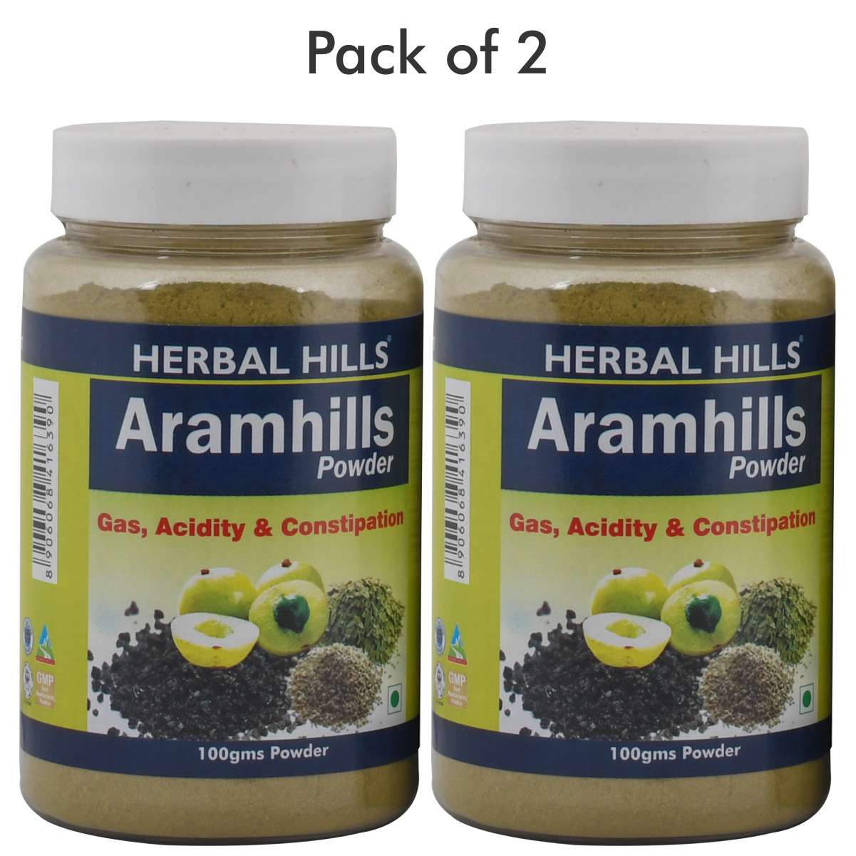 Herbal Hills Aramhills Powder - 100 gms (Pack of 2) - Ayurvedic Constipation Relief Powder - For Gastric And Acidity